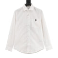 Burberry TB Monogram Embroidered Concealed Placket Long-Sleeve Shirt
