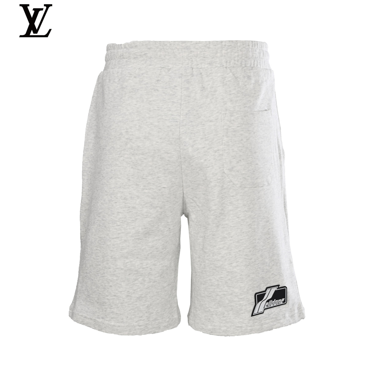 Welldone Light Grey Logo Print Sweat Shorts