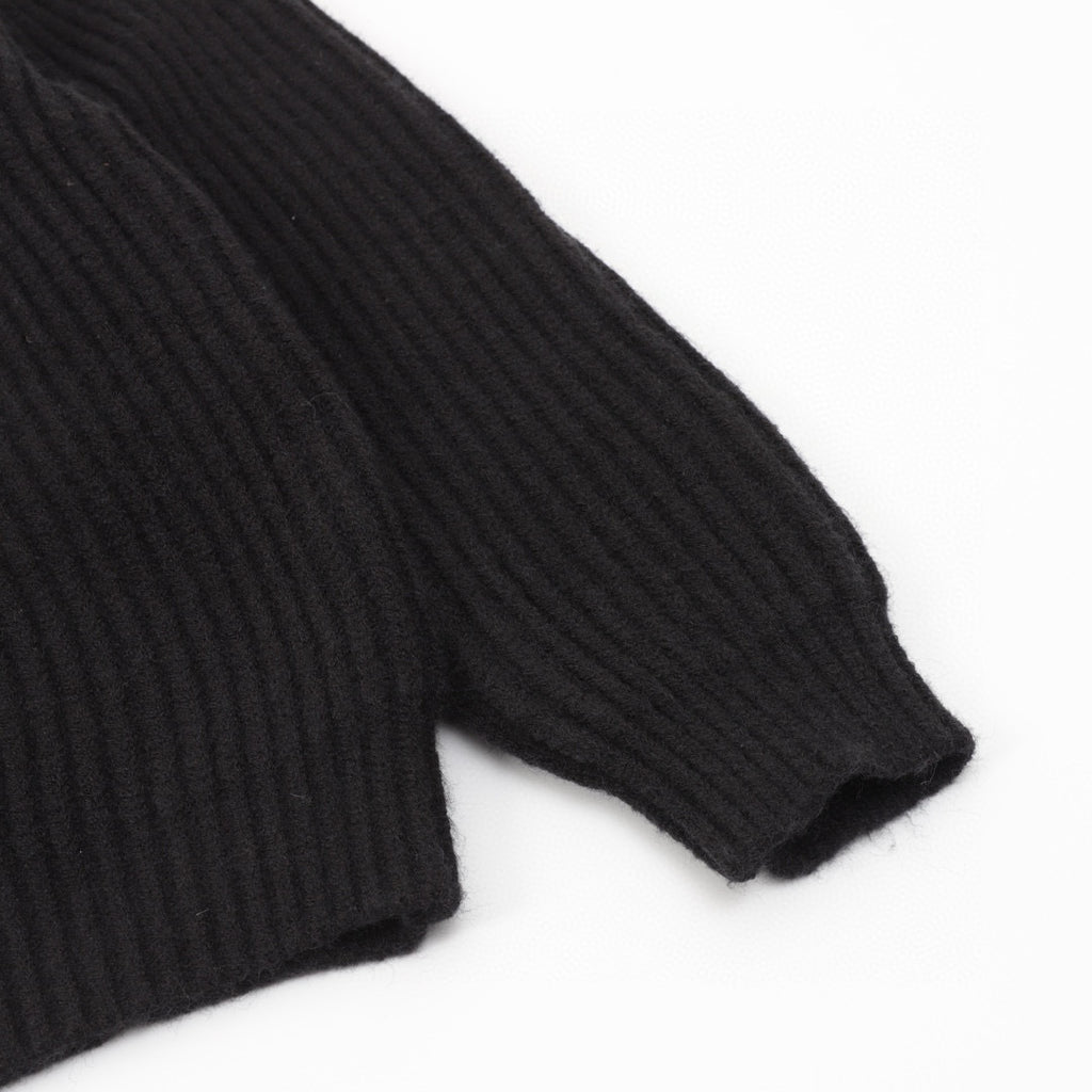 Prada Milano Logo Embroidered Chunky Rib Knit Button Cardigan