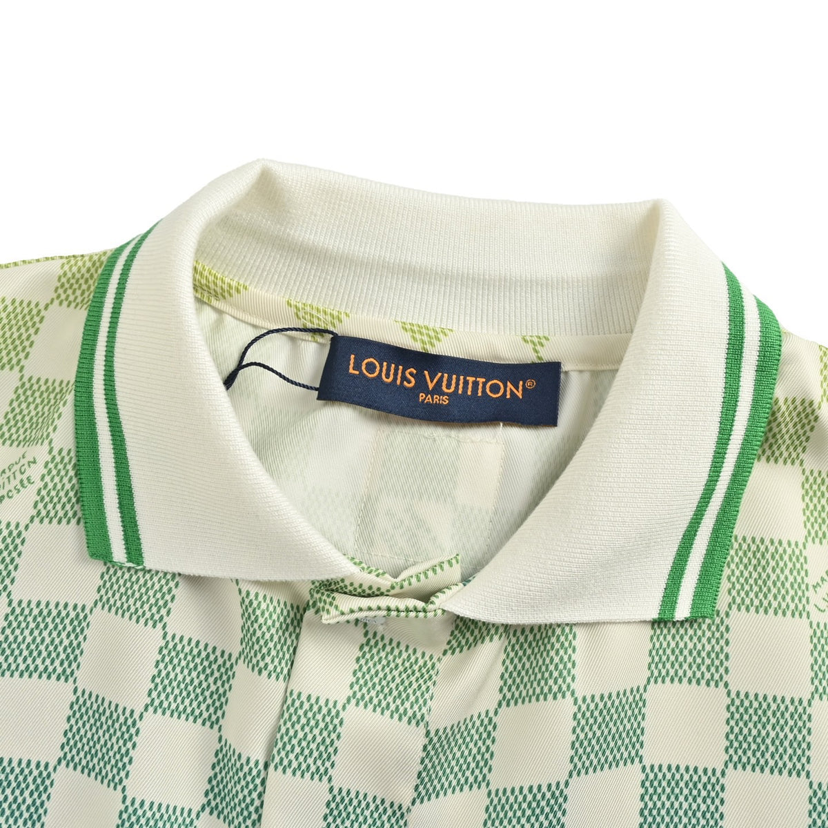 Louis Vuitton Gradient Checkerboard Print Short-Sleeve Shirt in White