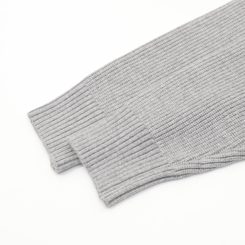 Calvin Klein Women's Men's Grey Full-Zip Ribbed Knit Sweater
