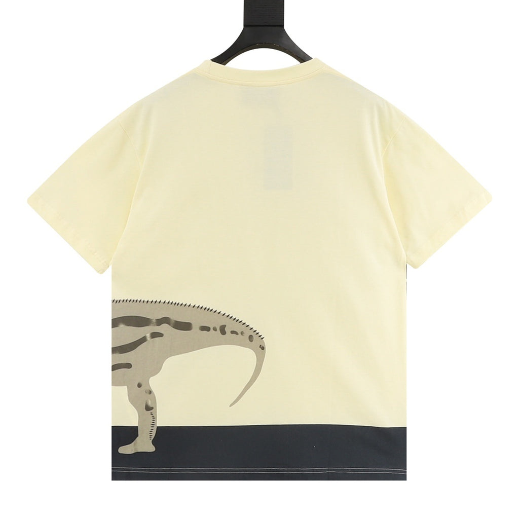Gucci Men's Cream Basketball Dinosaur Graphic Print T-Shirt