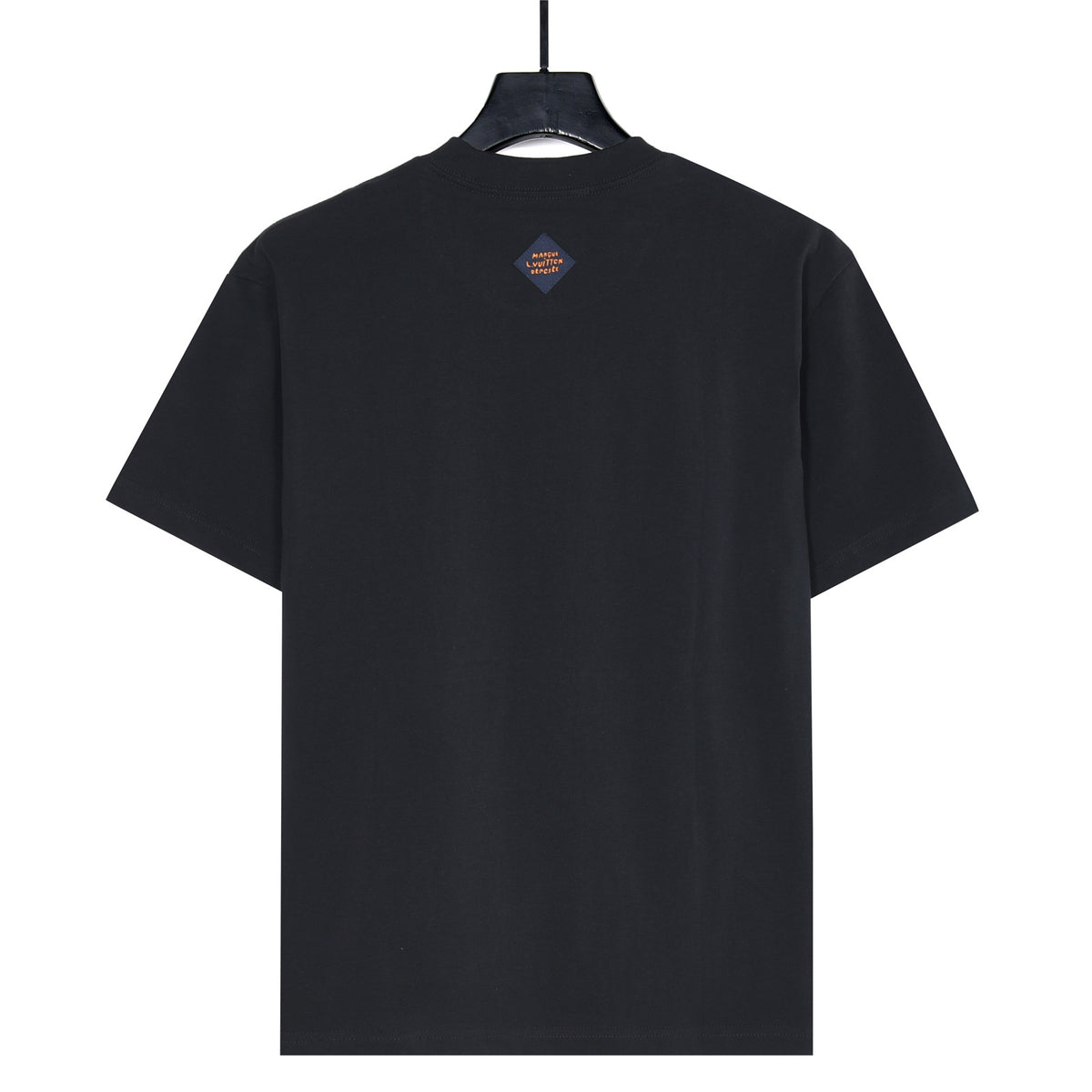 Louis Vuitton Graffiti LV Logo Print Short-Sleeve T-Shirt in Black