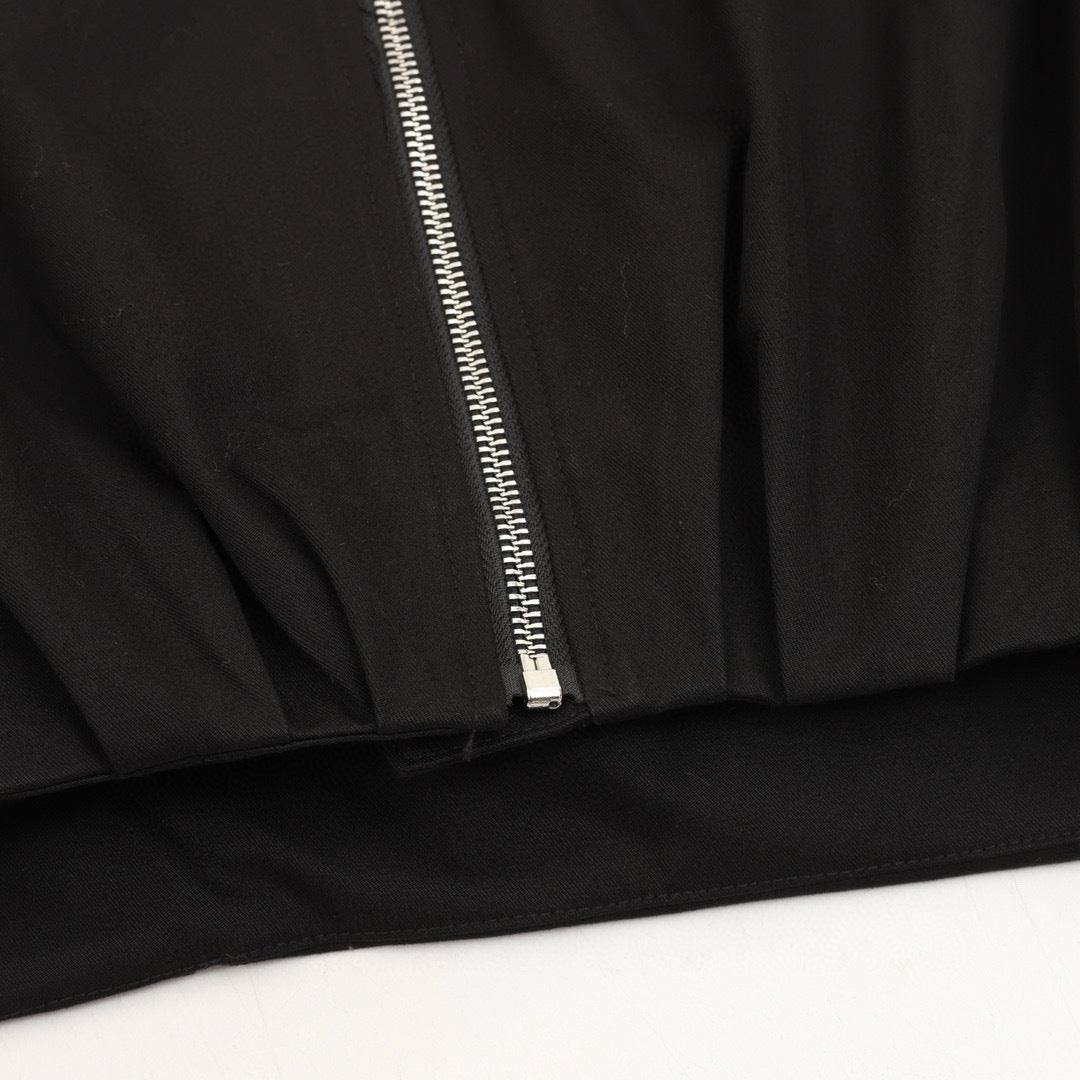 Loewe Gathered Hem Zip-Up Cropped Jacket
