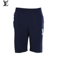 Louis Vuitton Navy Knit LV Logo Shorts