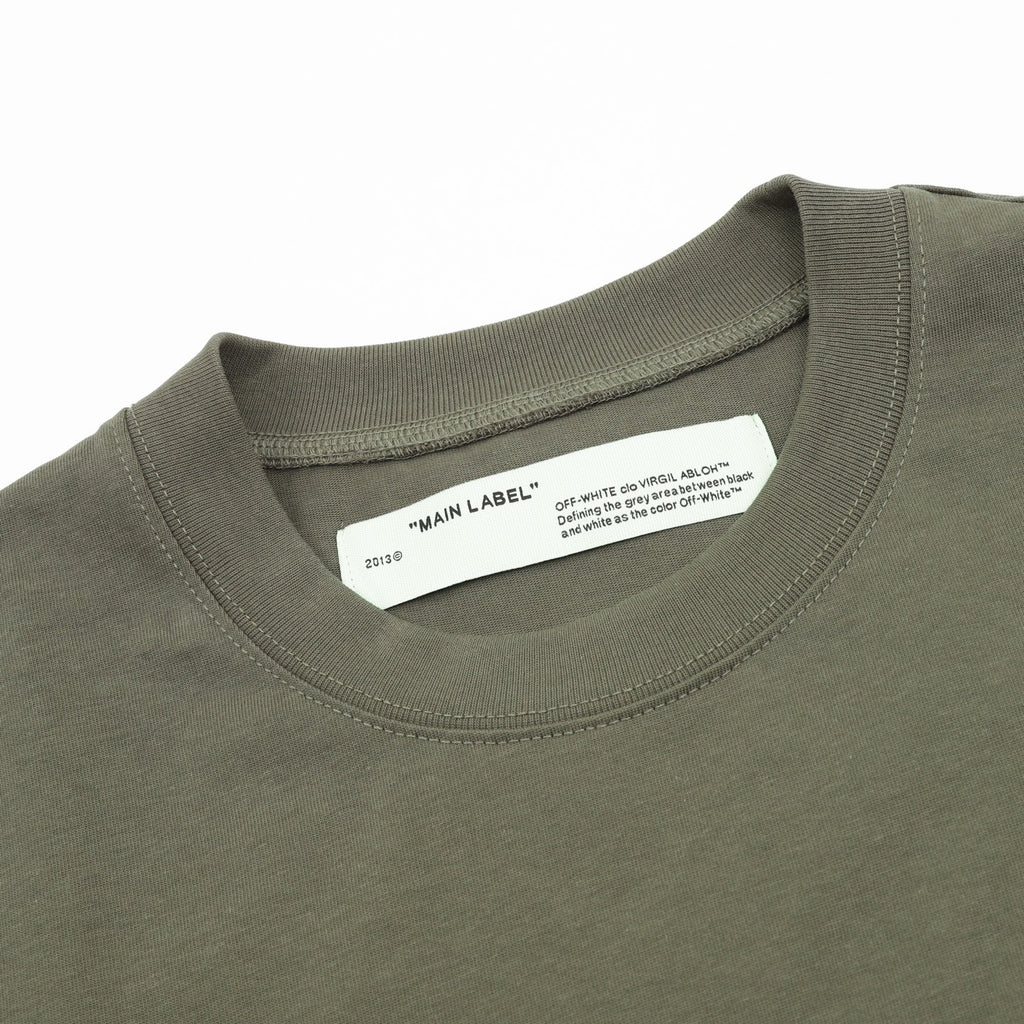 Off-White Mini Logo Short-Sleeve T-Shirt in Olive Green