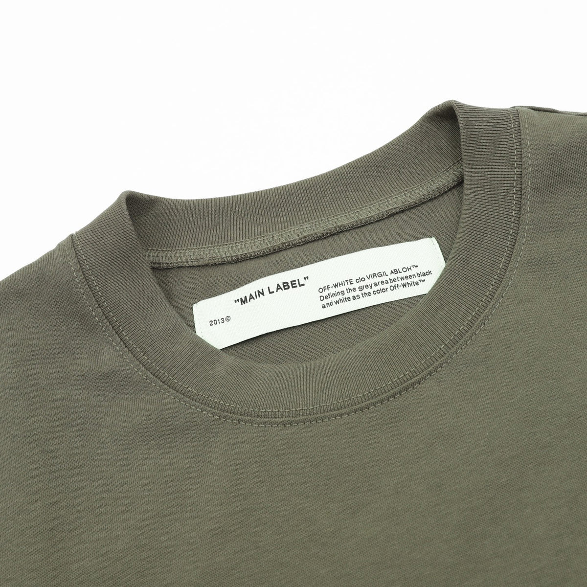 Off-White Mini Logo Short-Sleeve T-Shirt in Olive Green