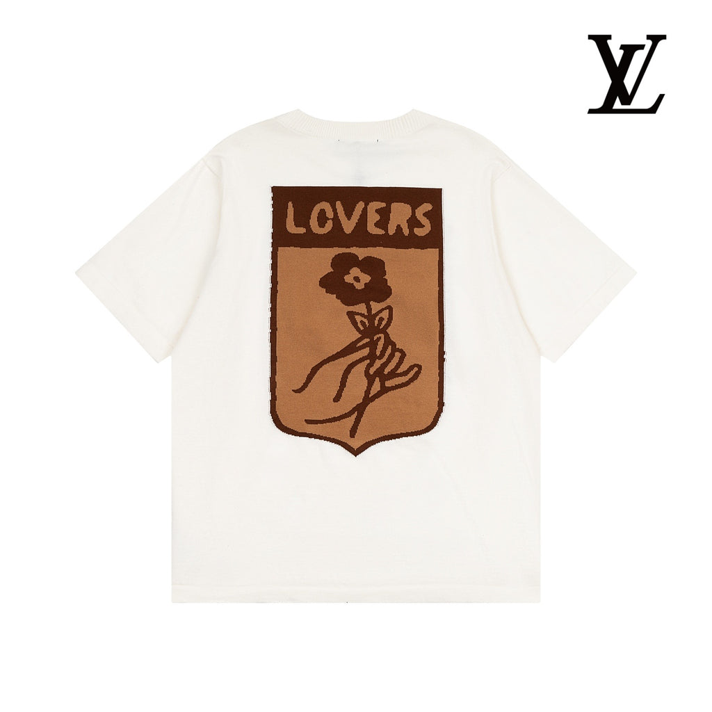 Louis Vuitton Men's Off-White Trunk Graphic Knit T-Shirt