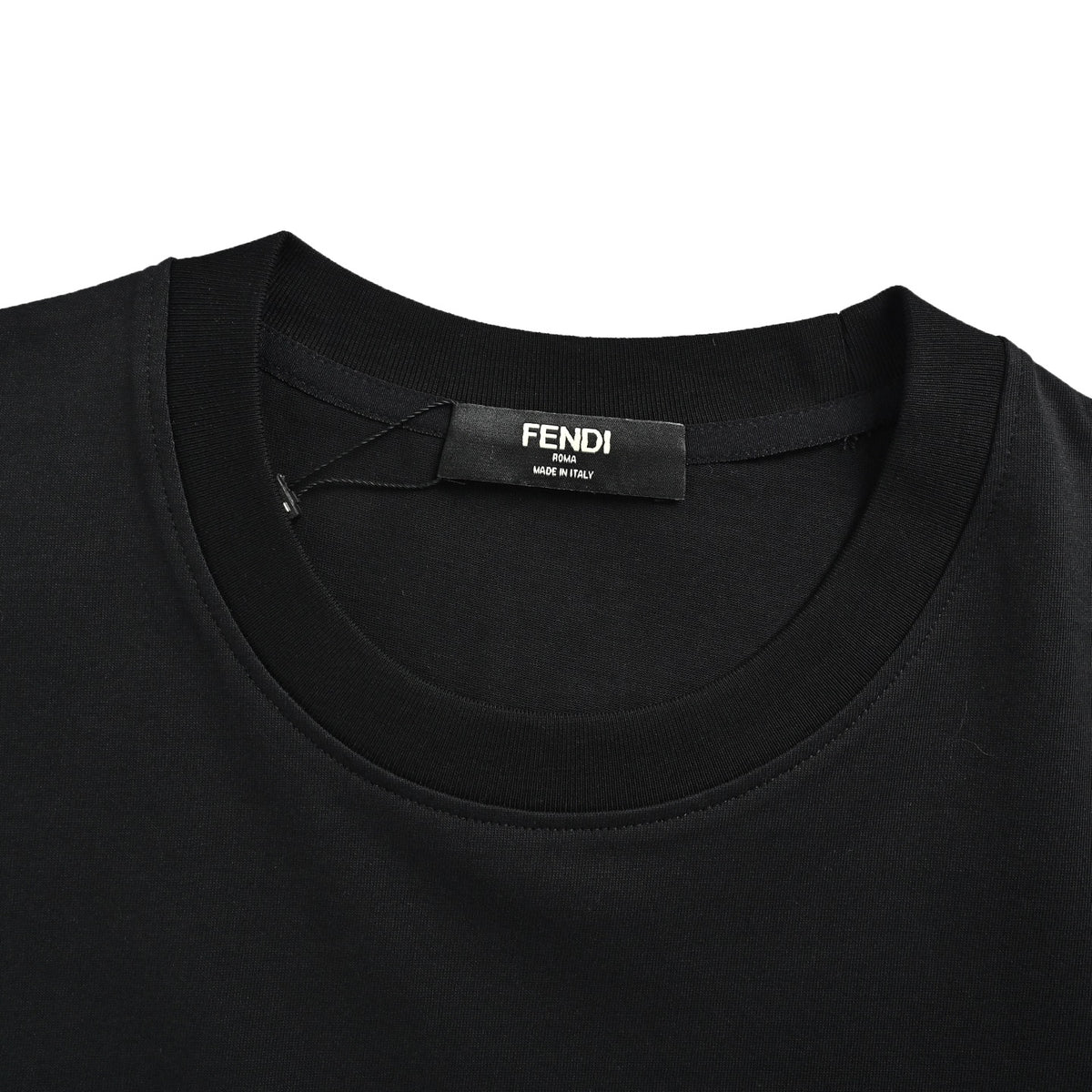 Fendi Multicolor FF Pocket Print Short-Sleeve T-Shirt in Black