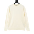 Moncler Women's & Men's Cream Sleeve Pocket Crewneck Knit Sweater