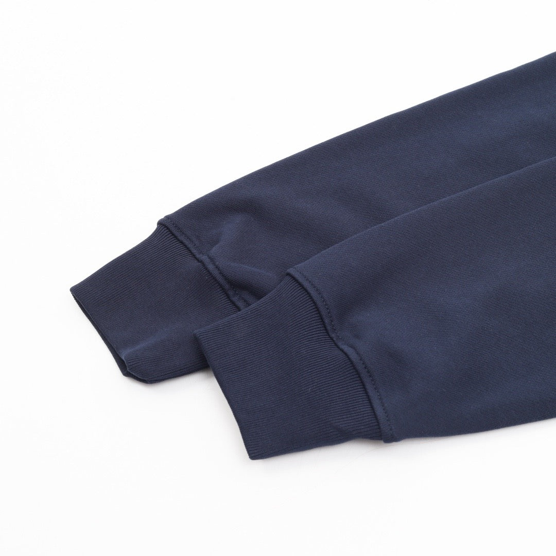 Louis Vuitton Women's Men's Navy Monogram-Lined Drawstring Hoodie
