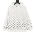 Louis Vuitton Women's Men's White Gradient Monogram Print Hoodie