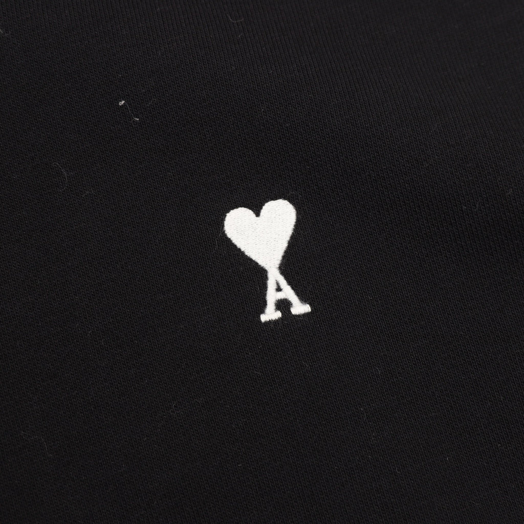 AMI Paris Ami de Cœur Zip-Up Hoodie — Black, Heart Logo