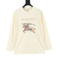 Burberry Women's & Men's Cream Equestrian Knight Long-Sleeve Tee
