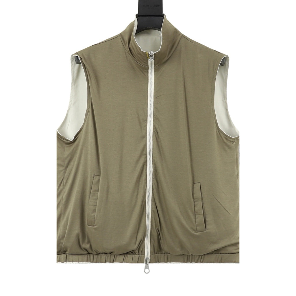 Loro Piana Women's & Men's Olive Stand-Collar Zip-Up Vest