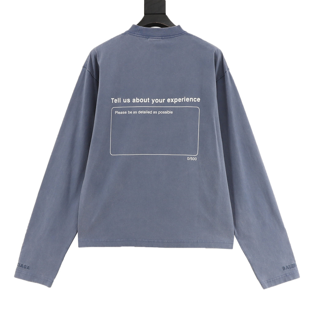 Balenciaga Five-Star Print Sleeve Logo Oversized Long-Sleeve T-Shirt