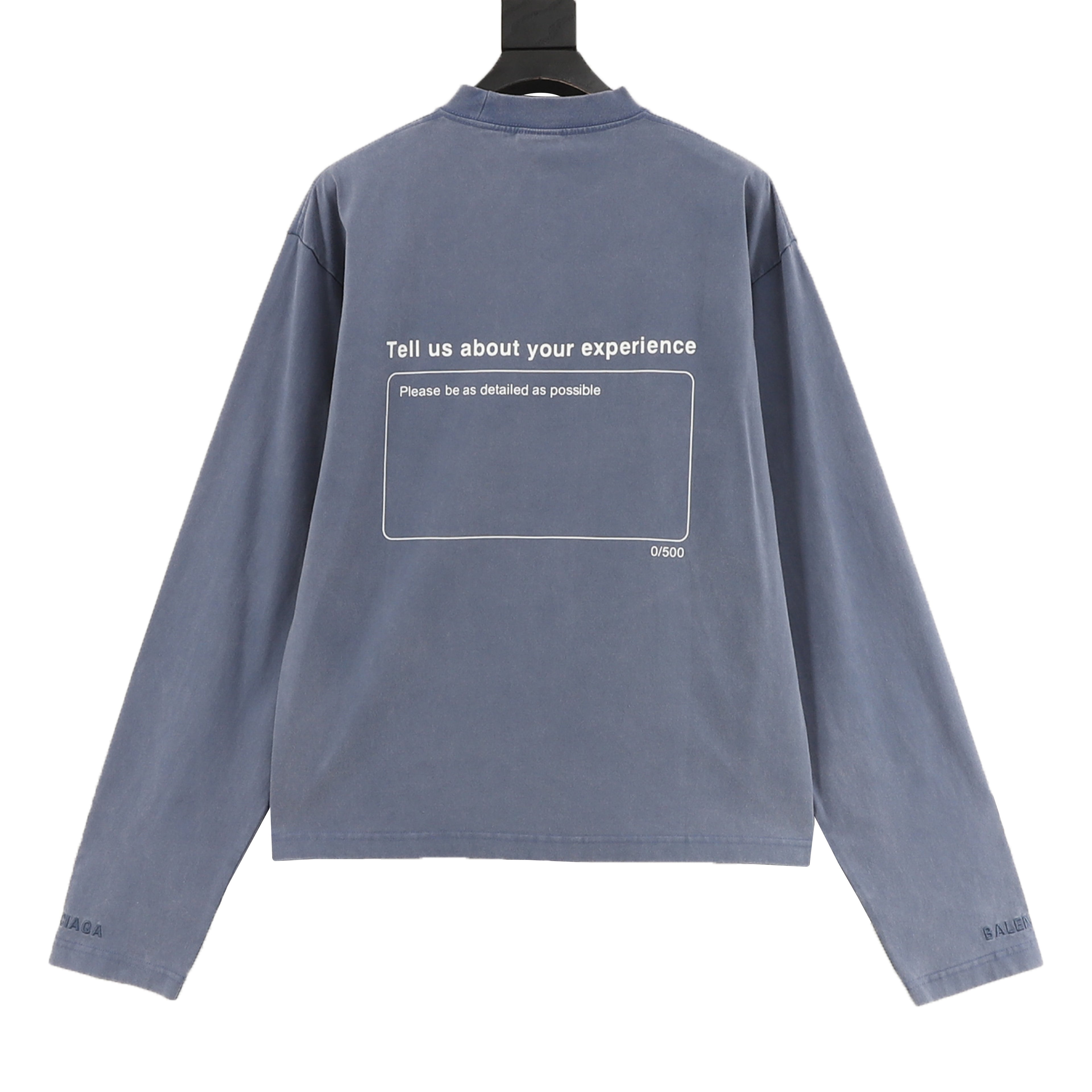 Balenciaga Five-Star Print Sleeve Logo Oversized Long-Sleeve T-Shirt
