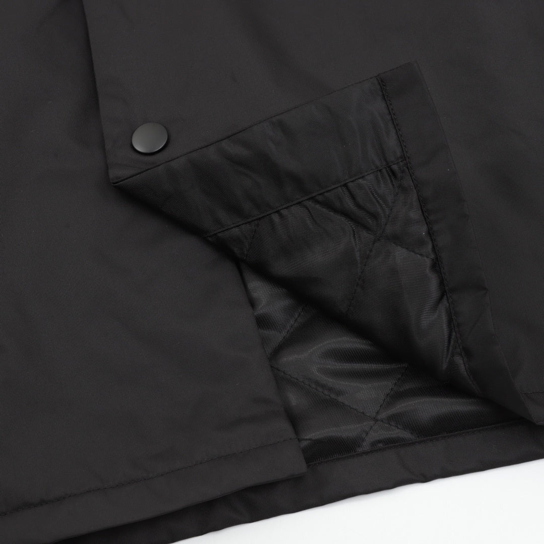 Prada Triangle Logo Dual-Texture Flap Pocket Stand Collar Snap Jacket