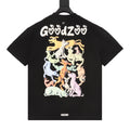 Good Brand Cartoon Animal Logo Print Short-Sleeve T-Shirt in Black