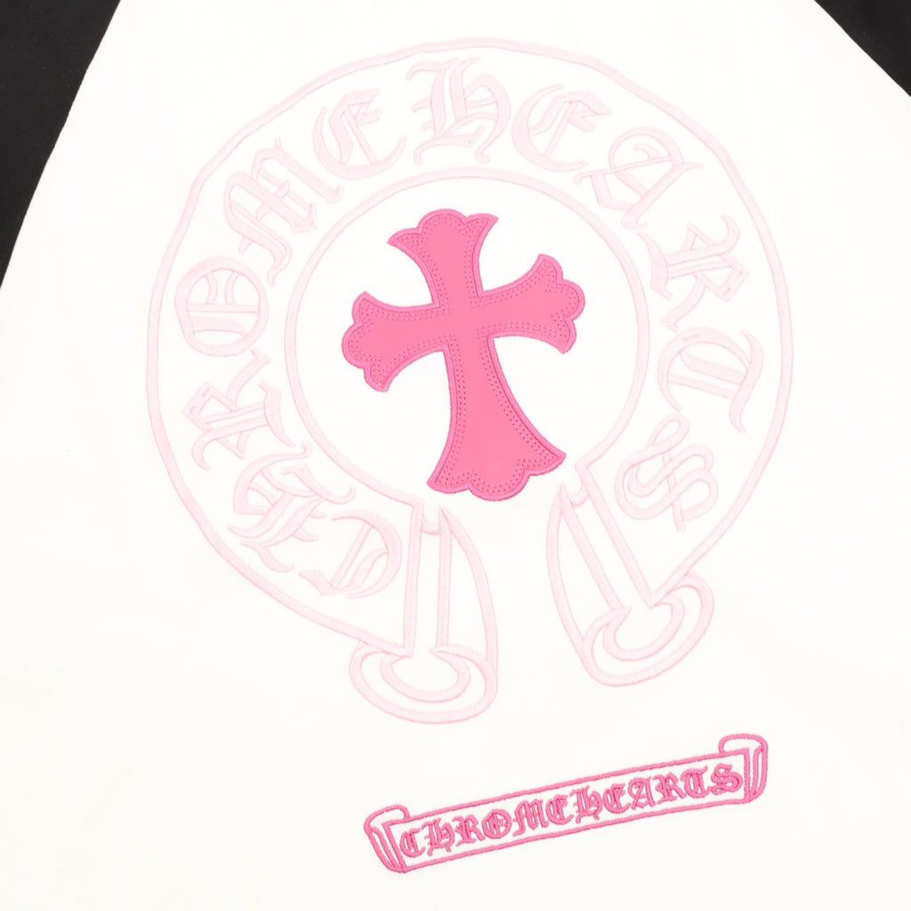 Chrome Hearts 25FW Embroidered Horseshoe Patchwork Long-Sleeve T-Shirt