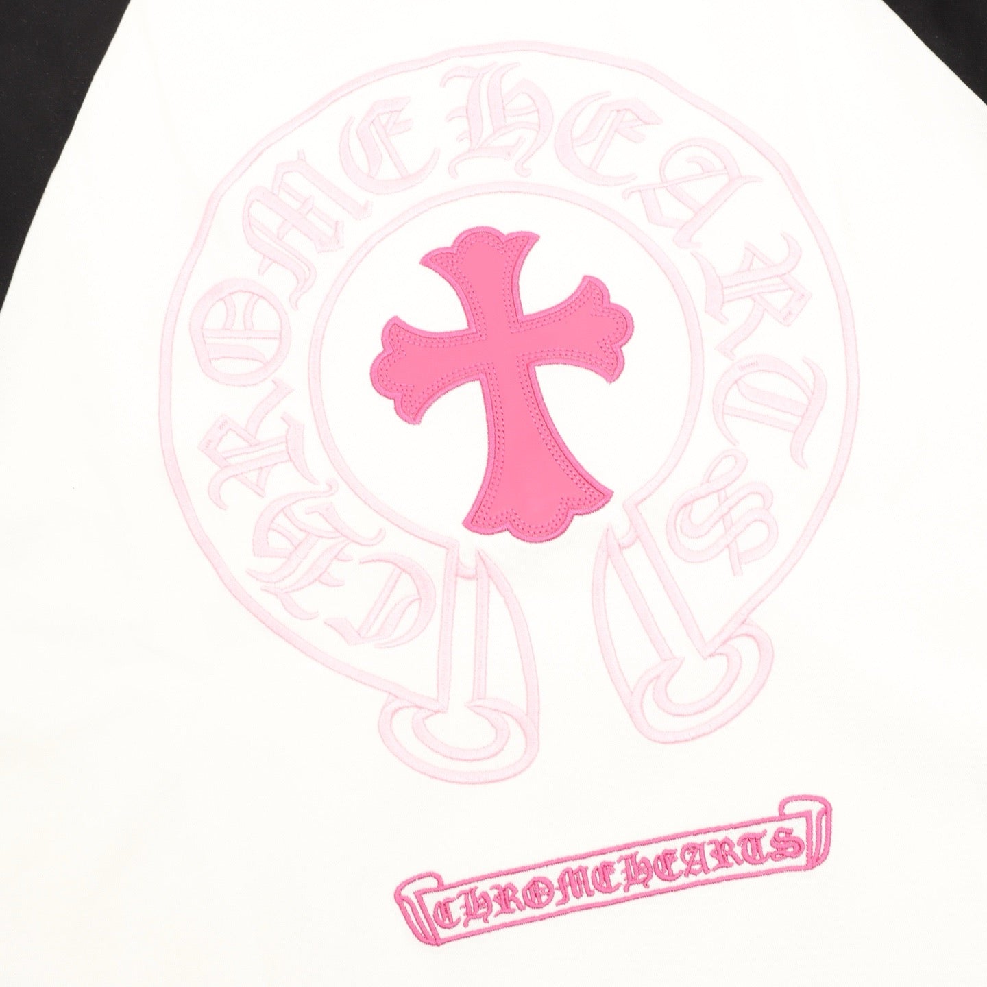Chrome Hearts 25FW Embroidered Horseshoe Patchwork Long-Sleeve T-Shirt