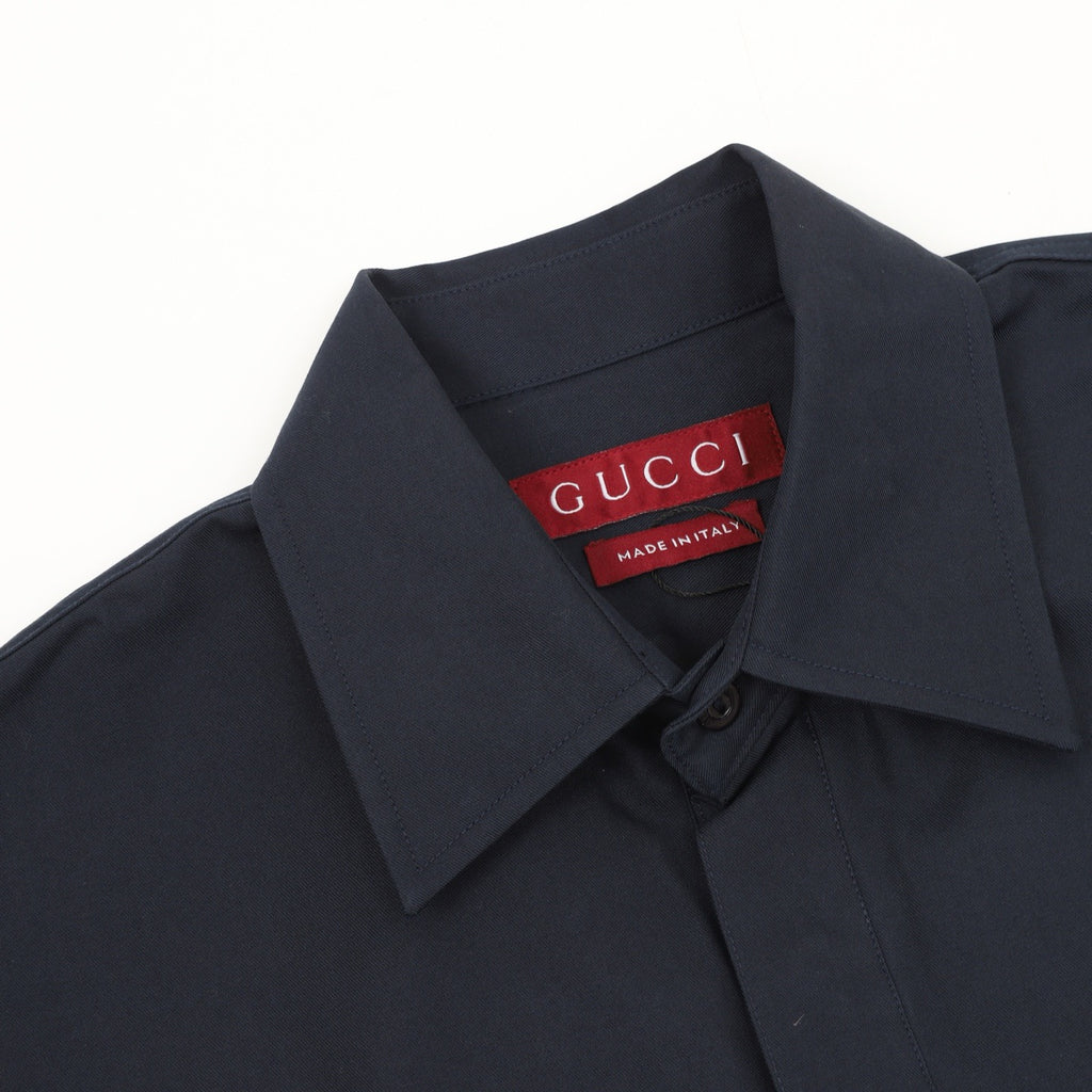 Gucci Firenze Crest Embroidered Long-Sleeve Shirt