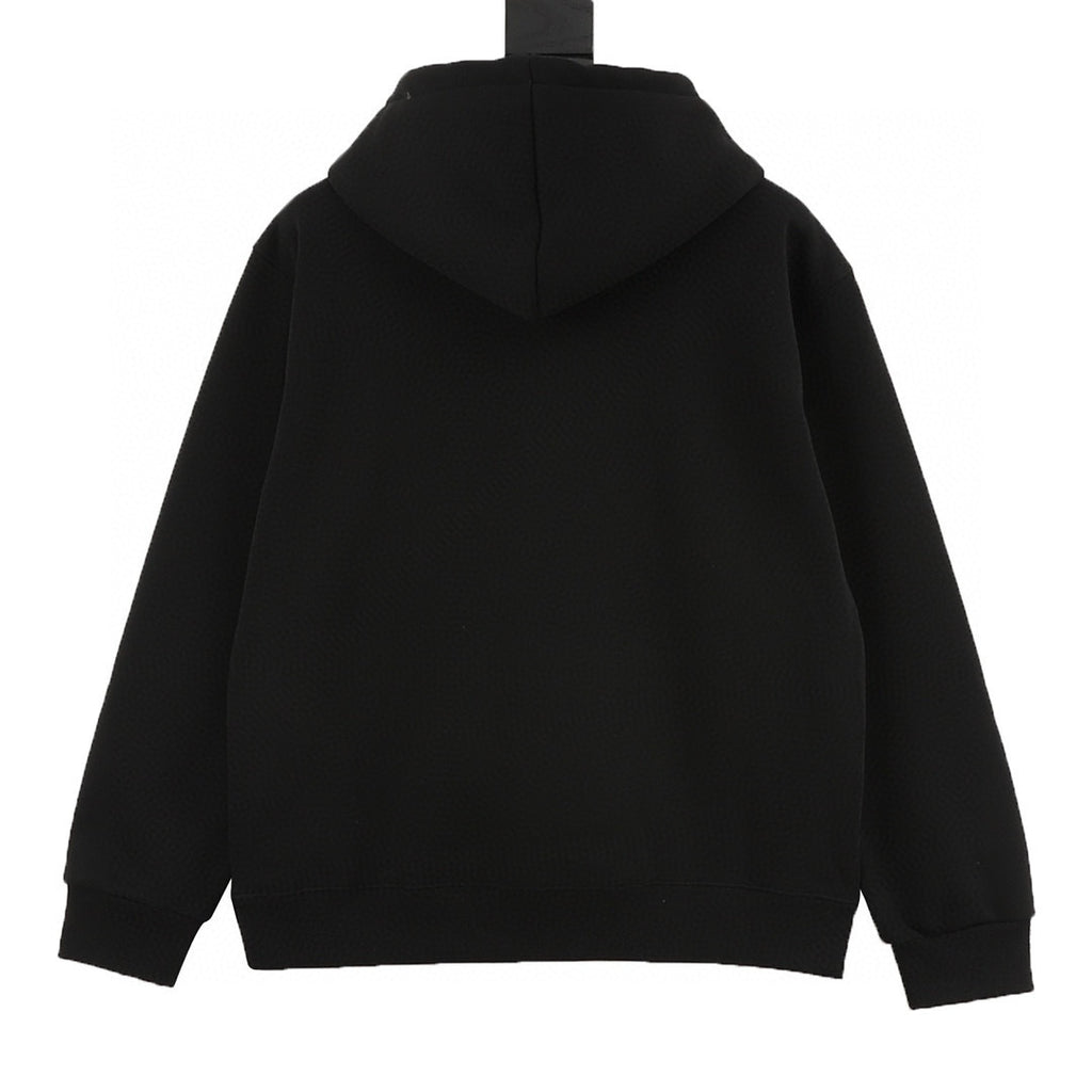 Prada Diagonal Oversized Logo Print Oversized Pullover Hoodie