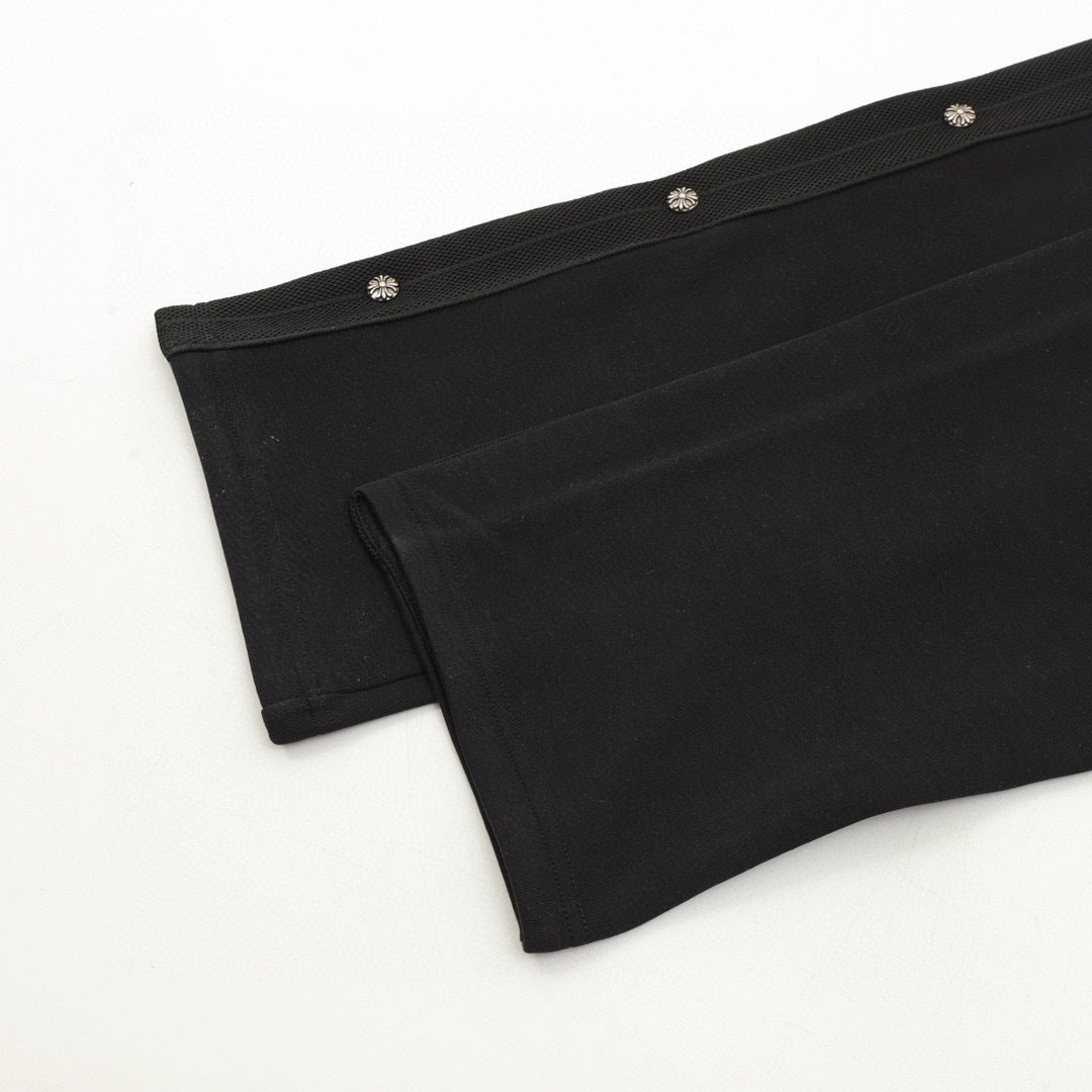 CH Cross Appliqué Embroidered Trousers
