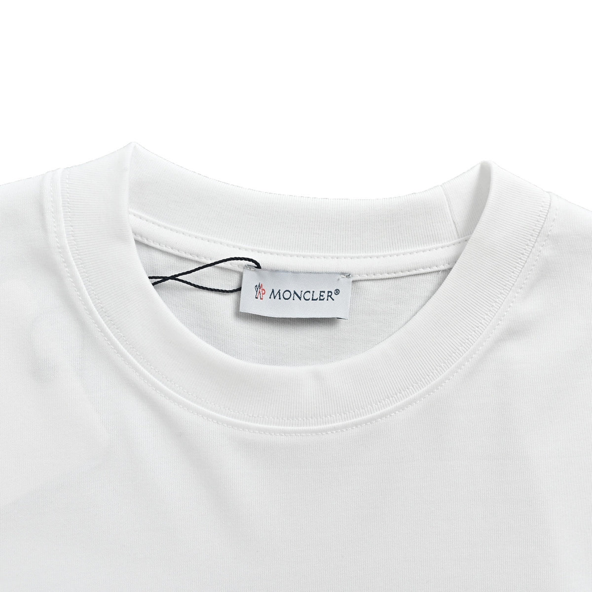 Moncler Embroidered Logo Short-Sleeve T-Shirt in White