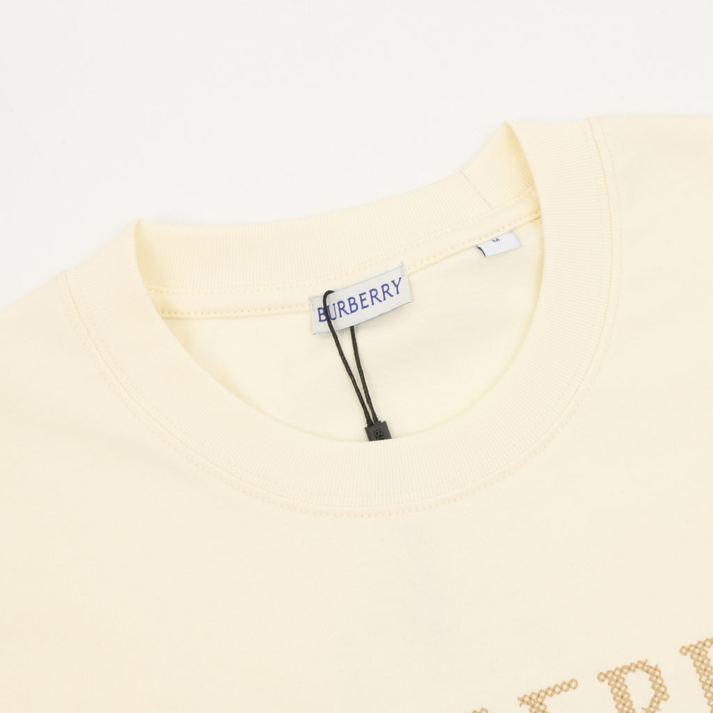 Burberry Women's & Men's Cream Equestrian Knight Long-Sleeve Tee