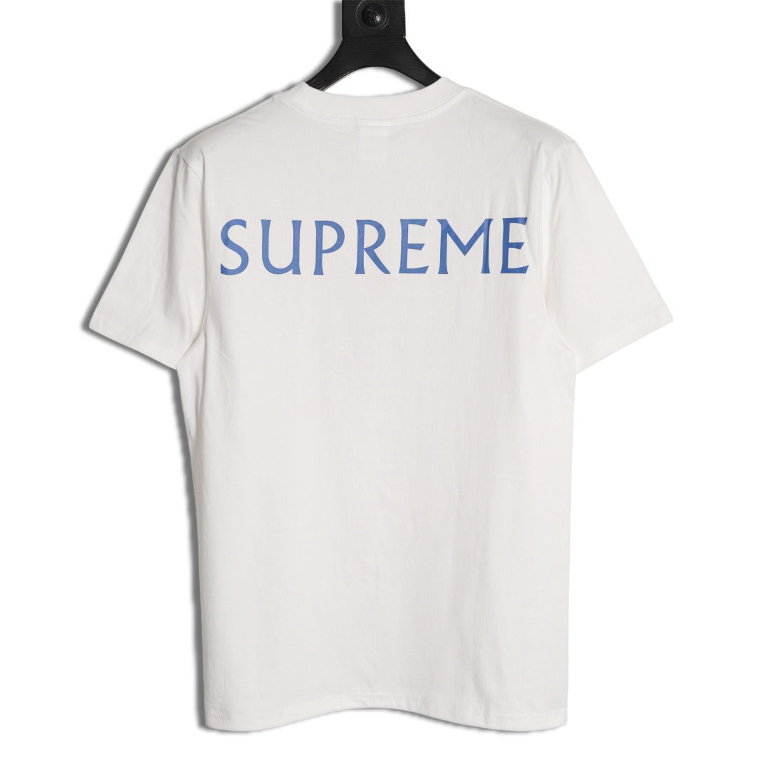 Supreme Men's White Boxed Sheep Print Short-Sleeve T-Shirt