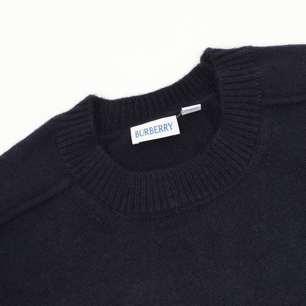 Burberry Women's & Men's Navy Equestrian Knight Patch Crewneck Sweater