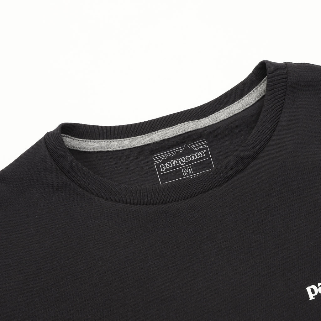 Patagonia P-6 Logo Long-Sleeve Responsibili-Tee — Black
