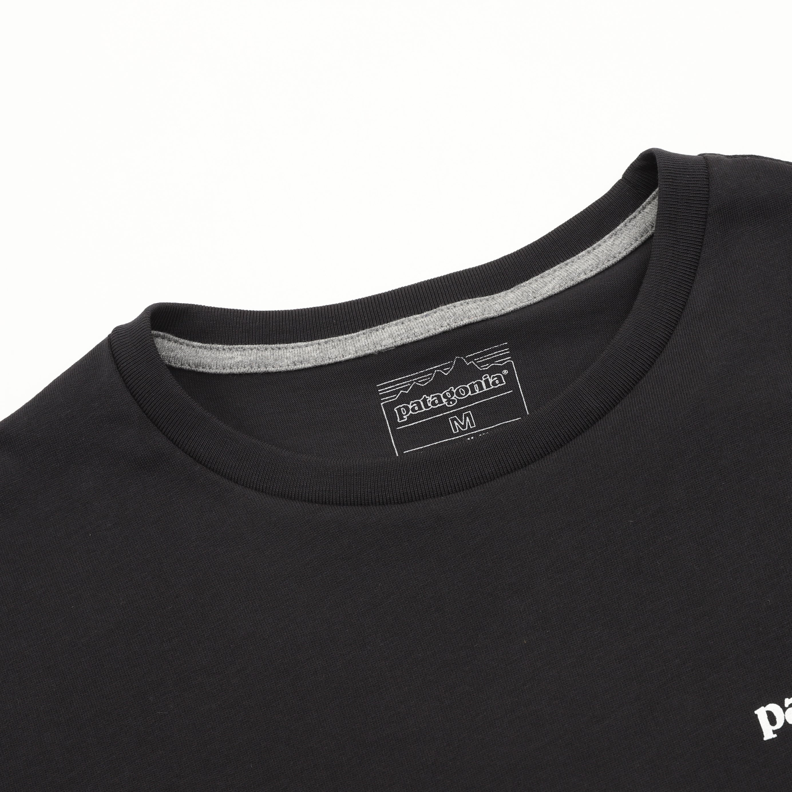 Patagonia P-6 Logo Long-Sleeve Responsibili-Tee — Black