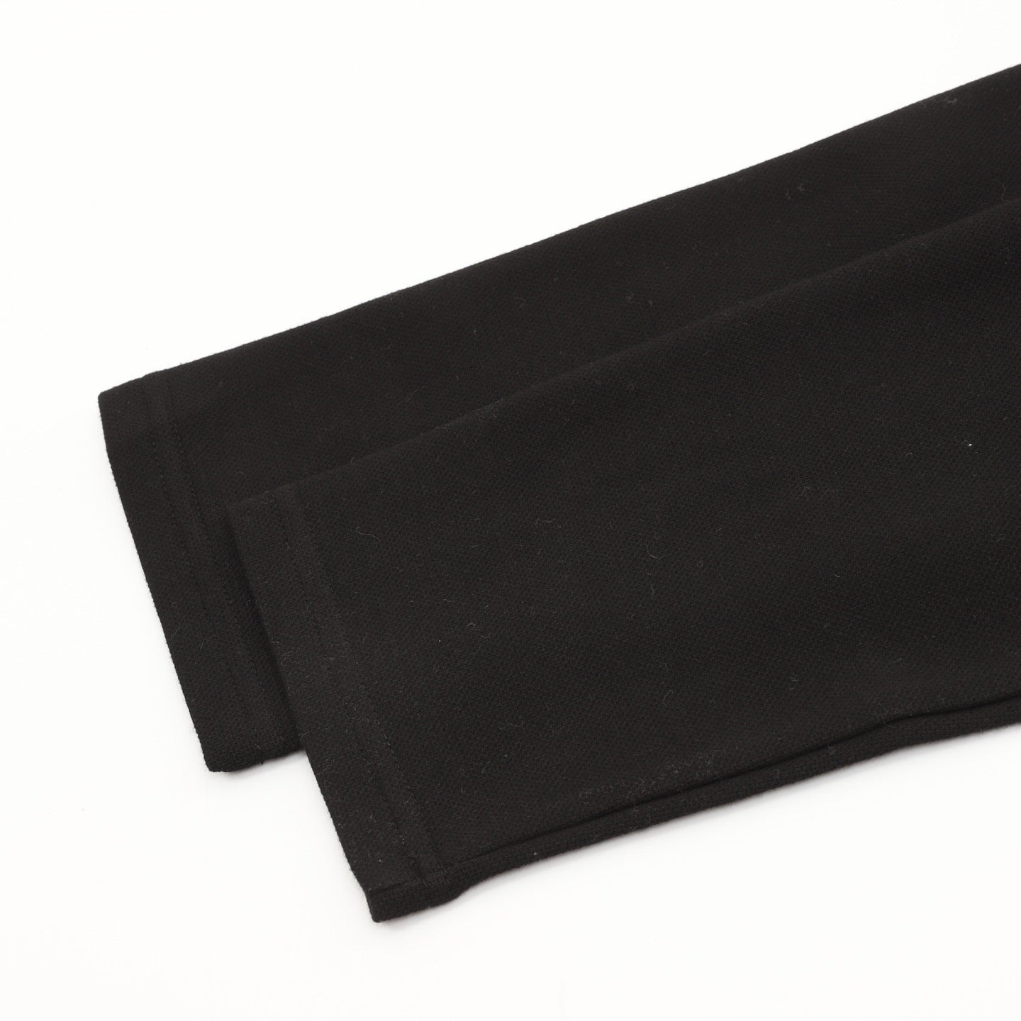 AMI Paris Long-Sleeve Polo Shirt — Tonal Heart Logo, Black | FW25