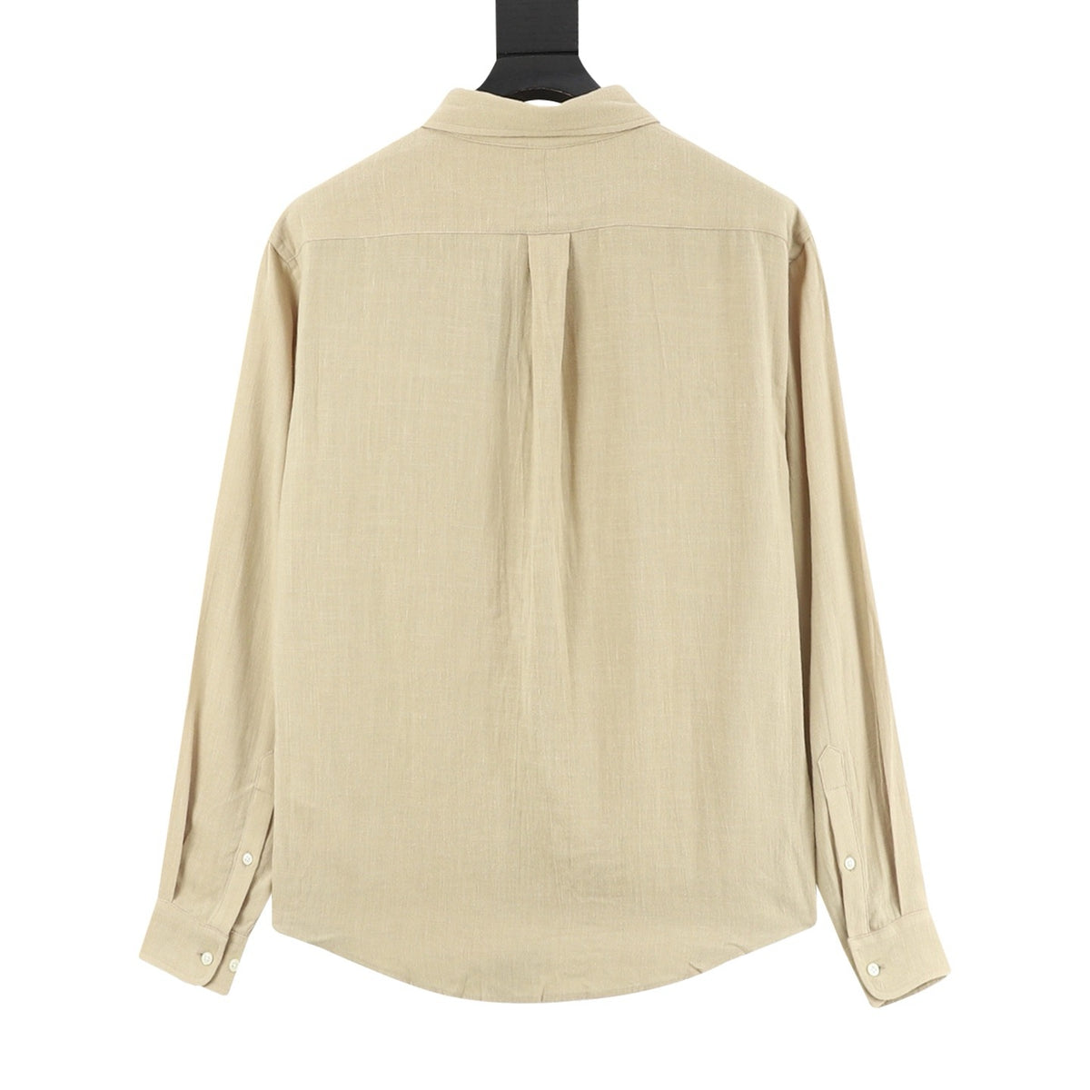 Ralph Lauren Women's Men's Beige Pony Logo Long-Sleeve Linen Shirt
