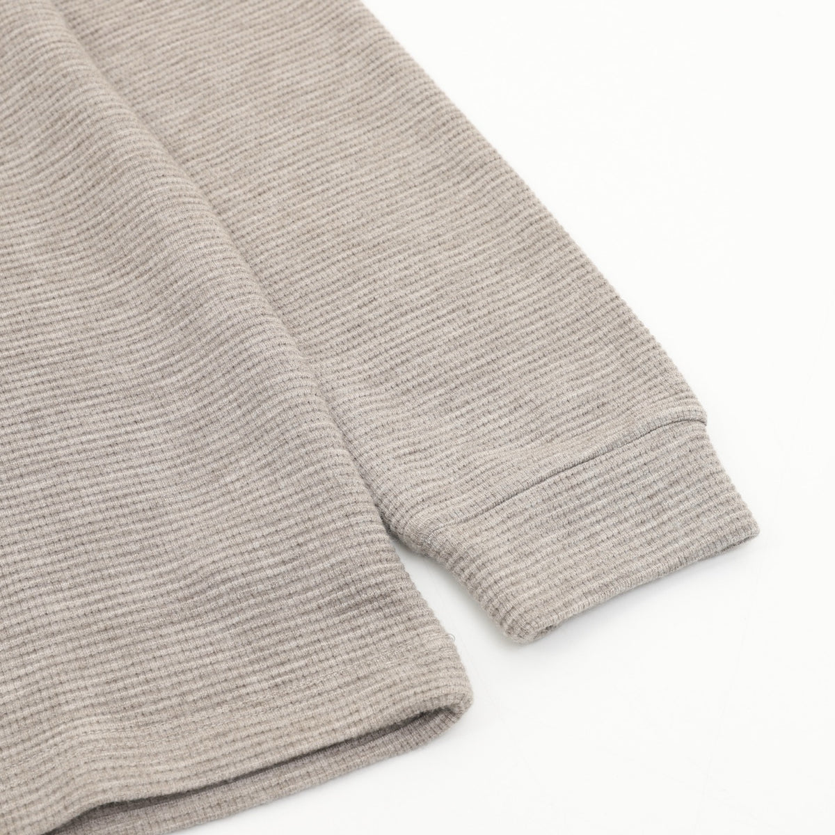 Zegna Women's Men's Light Taupe Waffle-Texture Crewneck Long-Sleeve Top