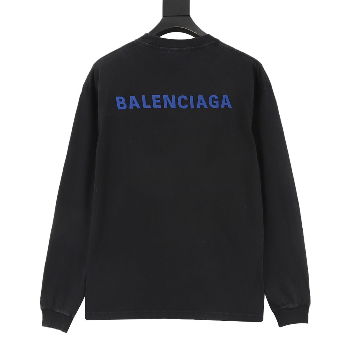 Balenciaga Women's Men's Black Back Logo Long-Sleeve T-Shirt