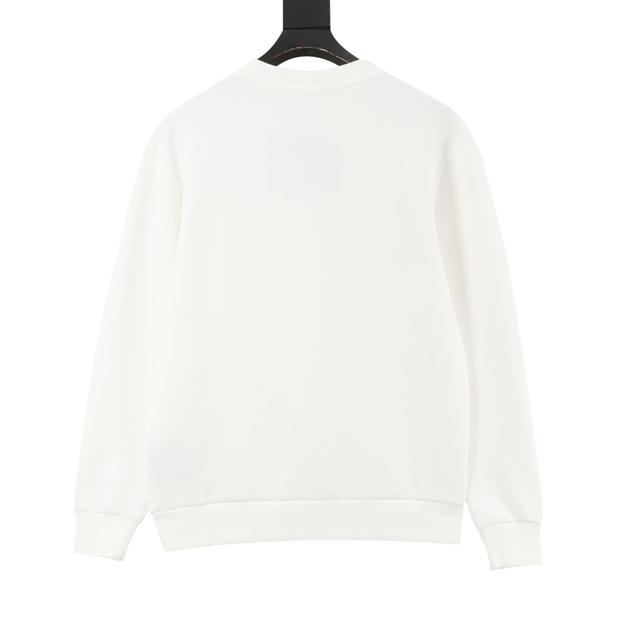 Prada Women's Men's White Triangle Logo Crewneck Sweatshirt