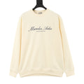 Moncler Women's & Men's Cream Archive Script Logo Crewneck Sweatshirt