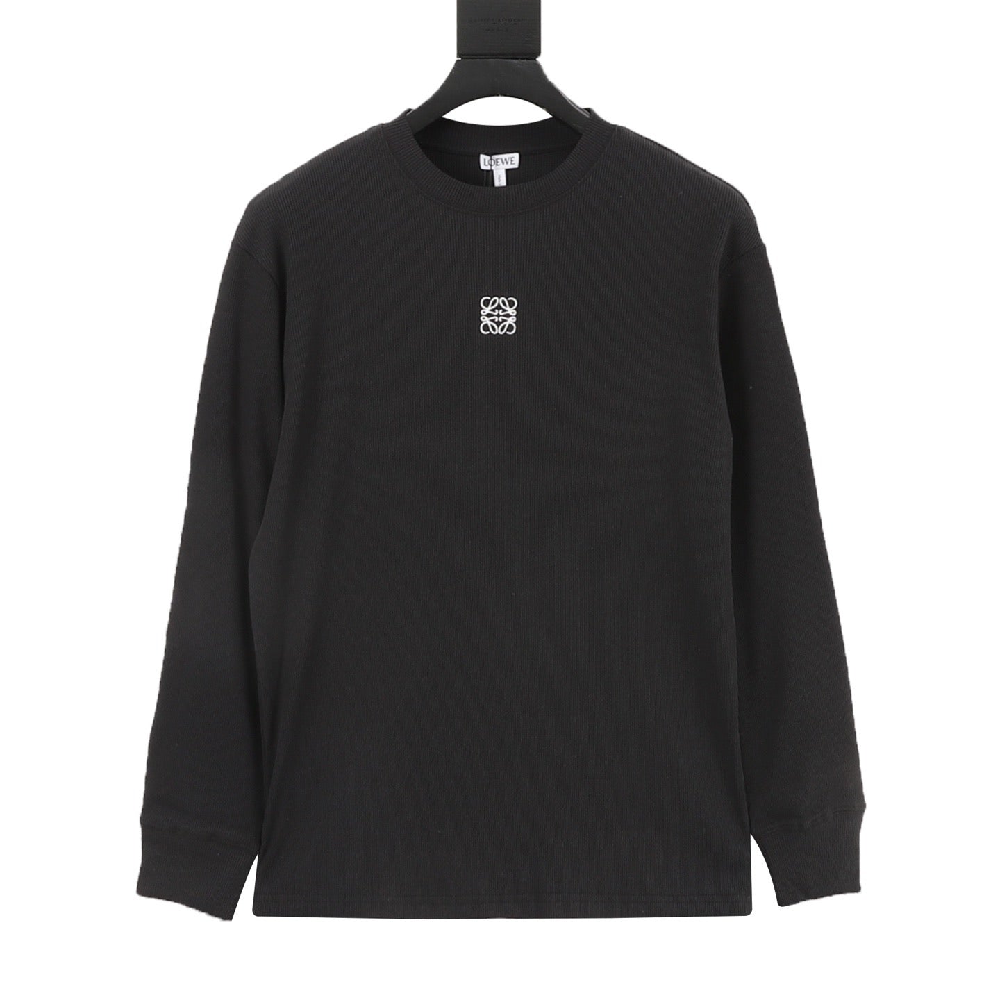 Loewe Anagram Embroidered Ribbed Long-Sleeve Top