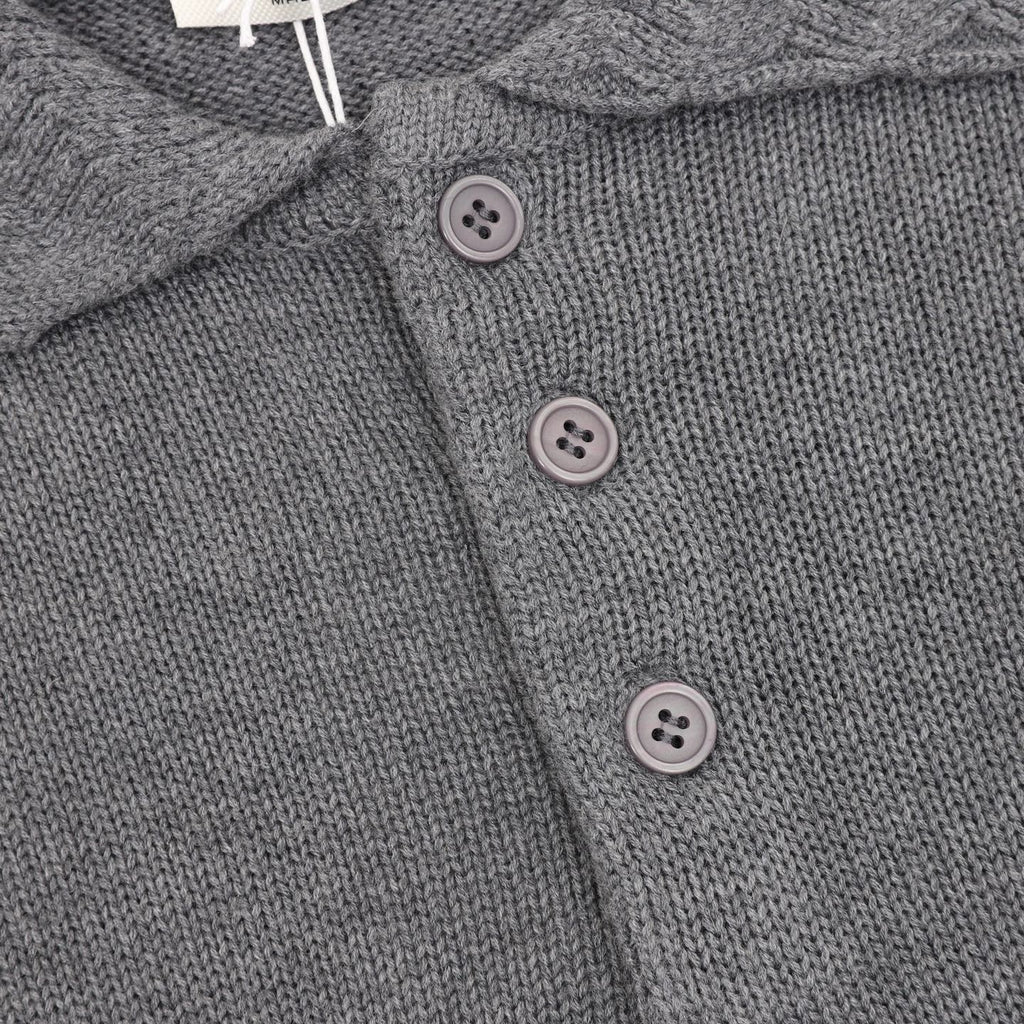 Bottega Veneta Tricolor Textured Knit Collar Wool Polo Sweater | Camel Relaxed Luxury Knitwear