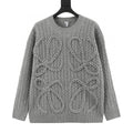 Loewe Oversized Anagram Cable Knit Crew Neck Sweater