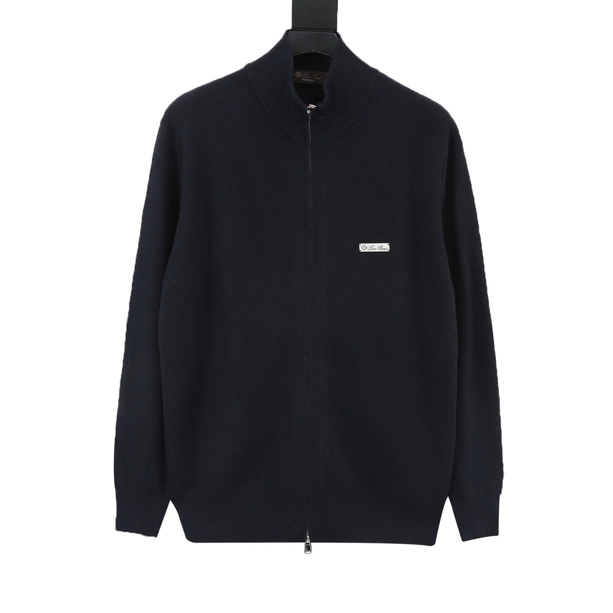 Loro Piana Women's Men's Navy Blue Full-Zip Cashmere Cardigan