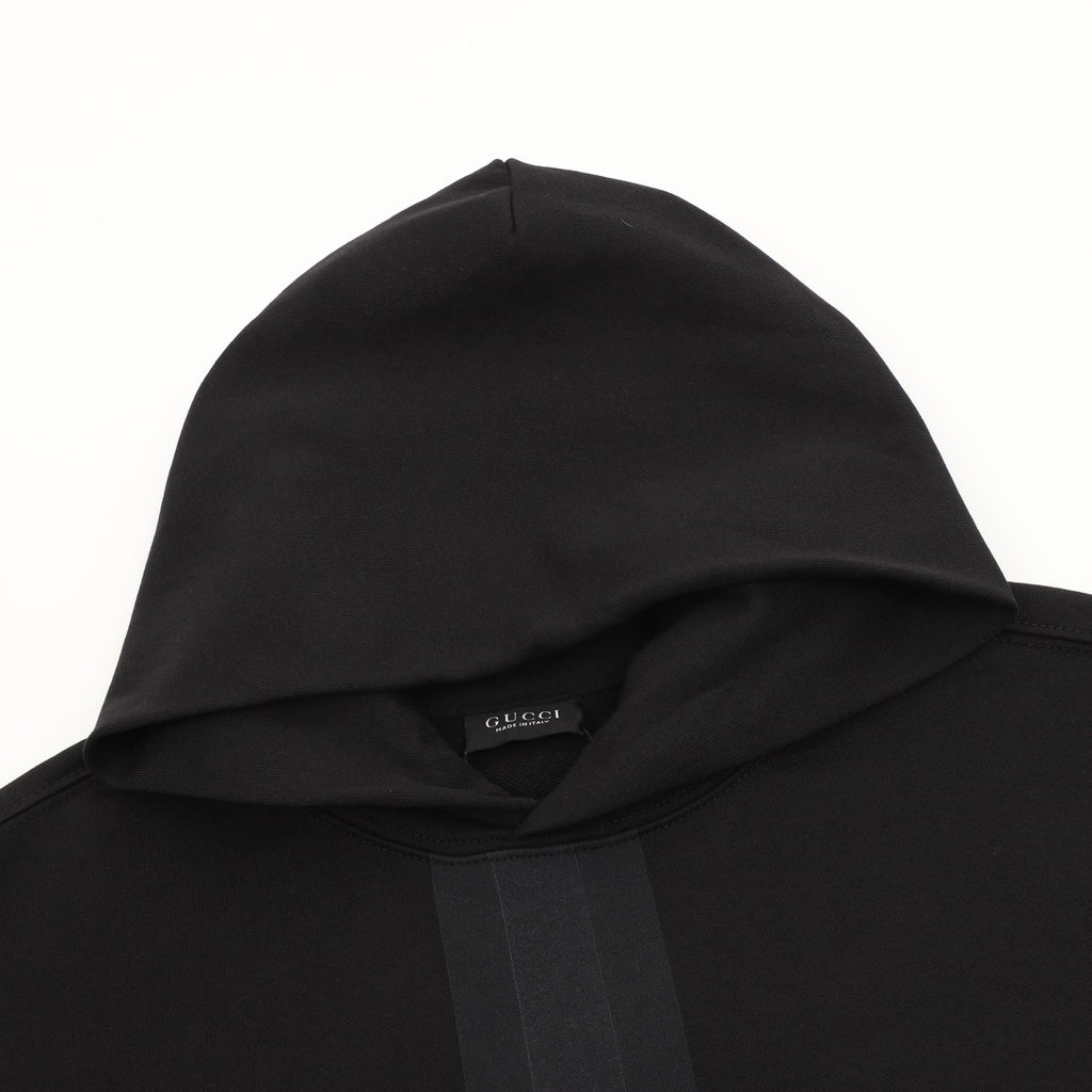 Gucci Women's & Men's Black Vertical Stripe Logo Hoodie