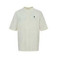 AMI Men's Off-White Small Black Heart Logo T-Shirt
