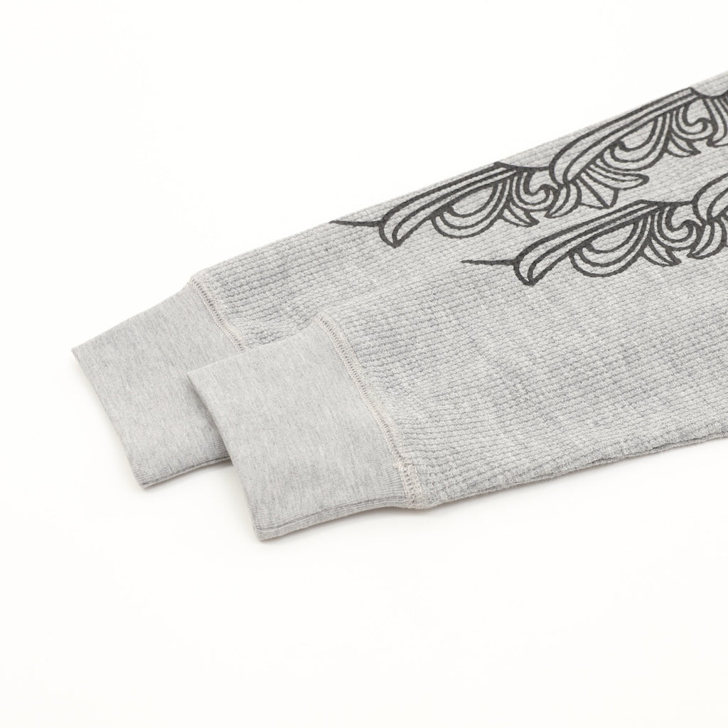 Chrome Hearts Cross Flower Scroll Arm Print Long Sleeve | Black Gothic Luxury Streetwear