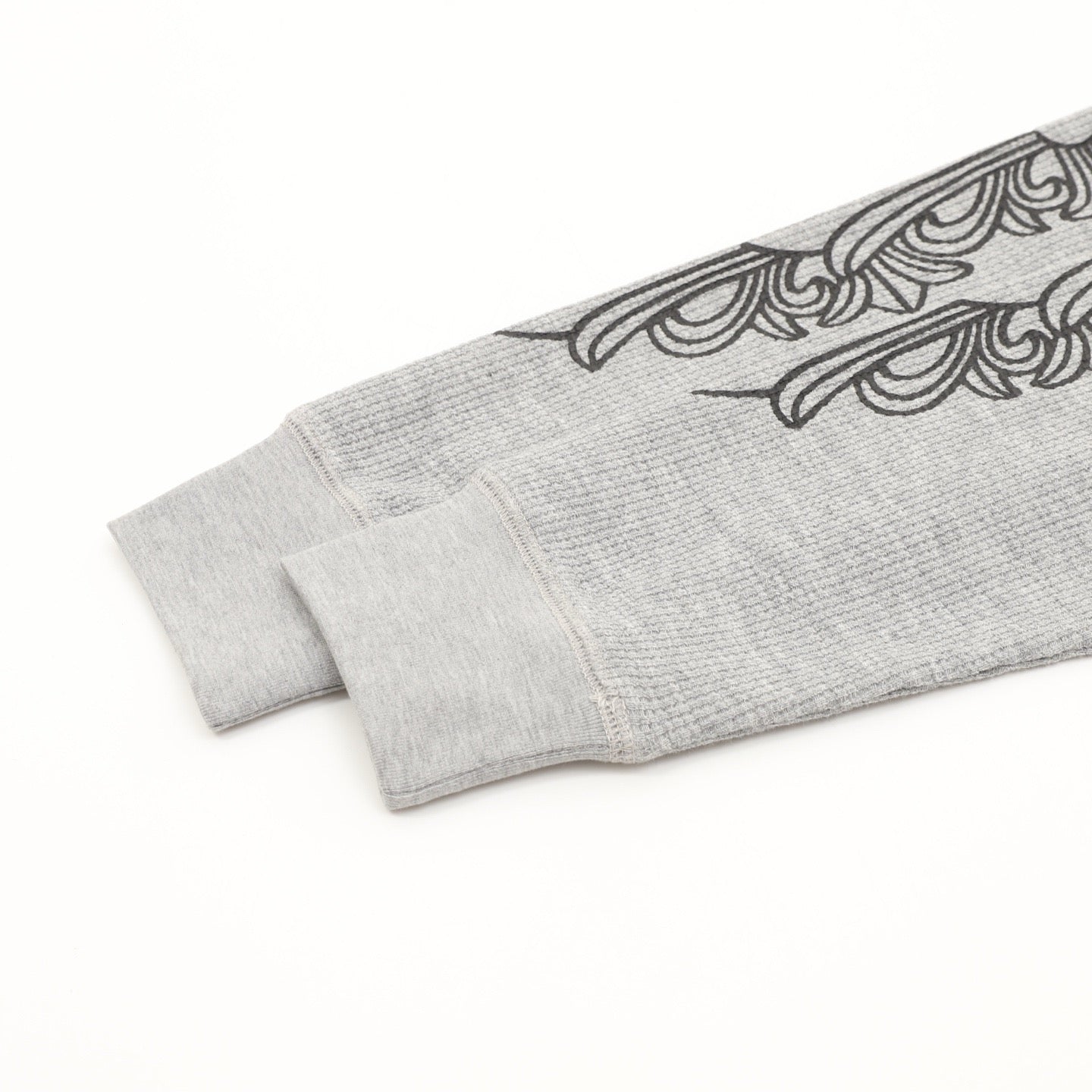 Chrome Hearts Cross Flower Scroll Arm Print Long Sleeve | Black Gothic Luxury Streetwear