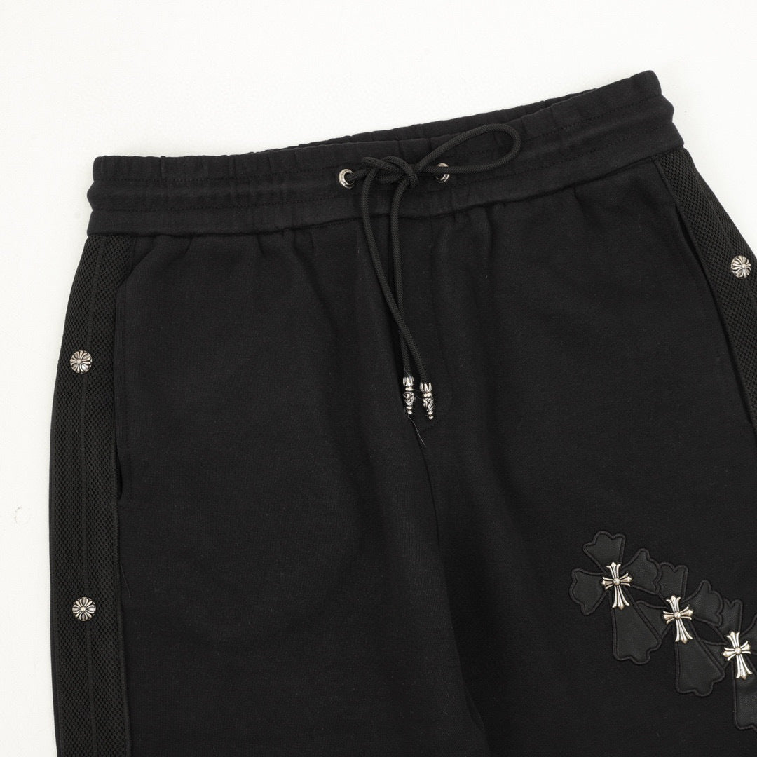 CH Cross Appliqué Embroidered Trousers