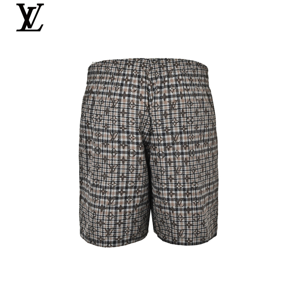 Louis Vuitton Men's Brown Check Monogram Swim Shorts